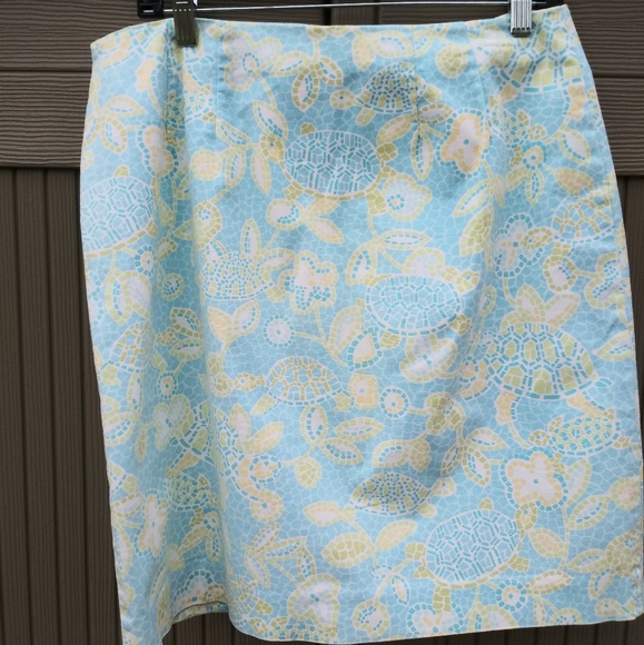 Talbots - Petites Fun Print A-line Skirt - Picture 4 of 4